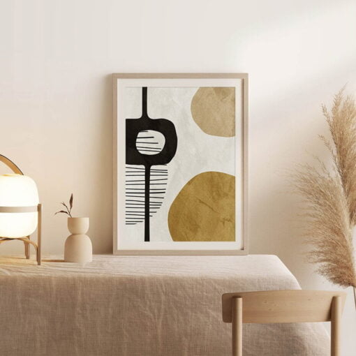 Geometric Line Compositions Modern Abstract Nordic Wall Art Living Room Dining Room Art Decor