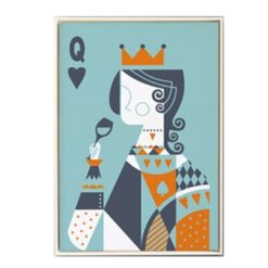 King Queen Abstract Poker Cards Wall Art Fine Art Canvas Prints For Home Office Decor