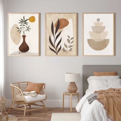 Mid Century Abstract Still Life Wall Art Contemporary Pictures For Modern Living Room