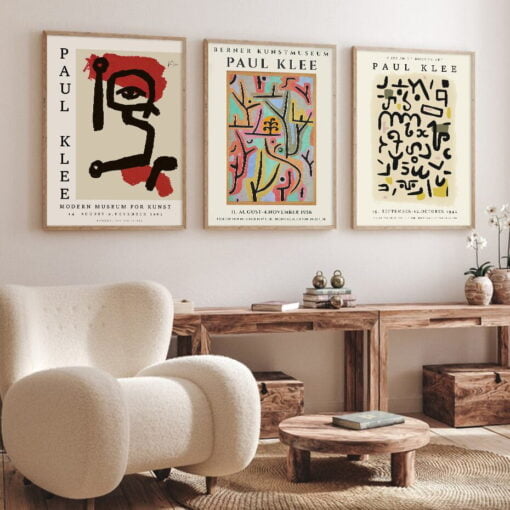 Mid Century Abstraction Art Gallery Exhibition Posters Wall Art Fine Art Canvas Prints