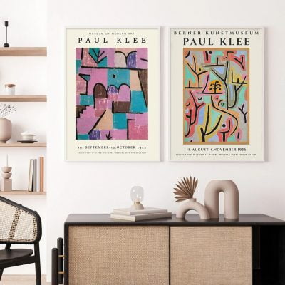 Mid Century Abstraction Art Gallery Exhibition Posters Wall Art Fine Art Canvas Prints