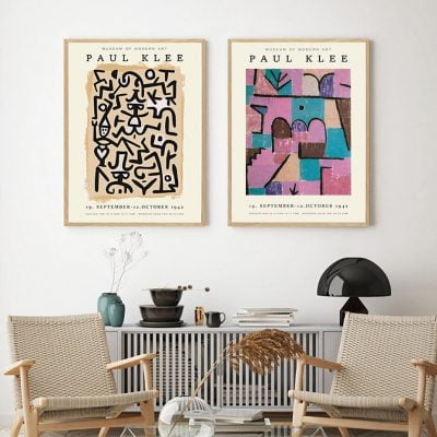 Mid Century Abstraction Art Gallery Exhibition Posters Wall Art Fine Art Canvas Prints