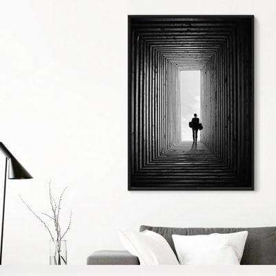 Minimalist Abstract Contemplative Black White Wall Art Posters For Modern Apartment Decor