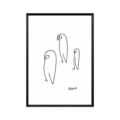 Minimalist Animals Line Art Fine Art Canvas Prints Pictures For Living Room Bedroom Art Decor