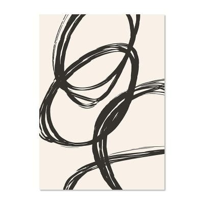 Minimalist Flowing Geometry Wall Art Fine Art Canvas Prints For Modern Living Room