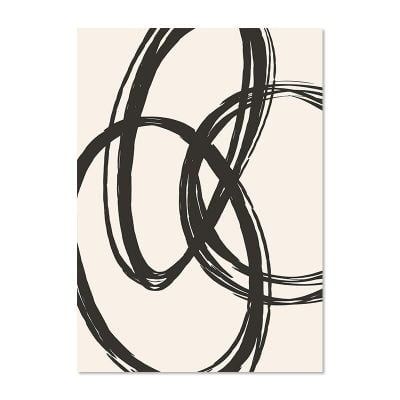 Minimalist Flowing Geometry Wall Art Fine Art Canvas Prints For Modern Living Room