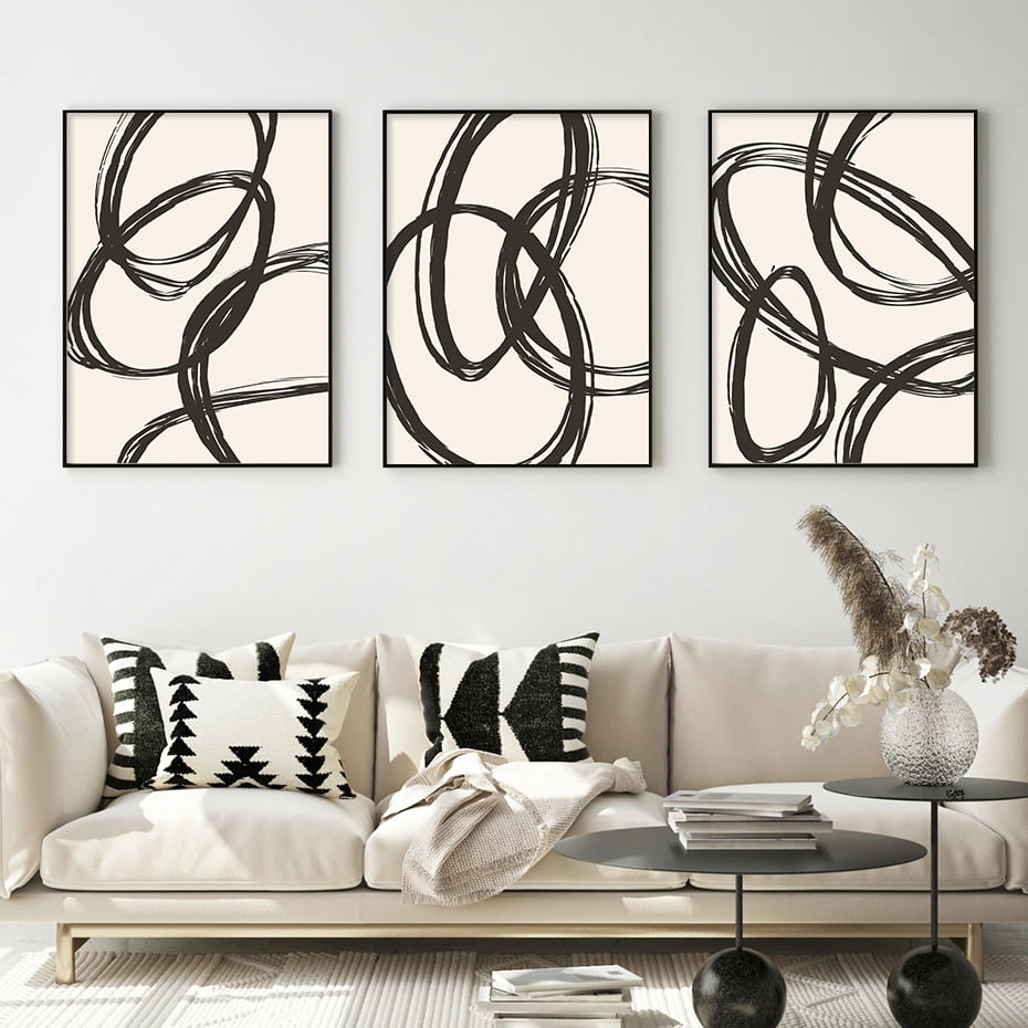 Modern Slim Bezel Metallic Wood & Metal Frames For Canvas Prints