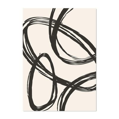 Minimalist Flowing Geometry Wall Art Fine Art Canvas Prints For Modern Living Room