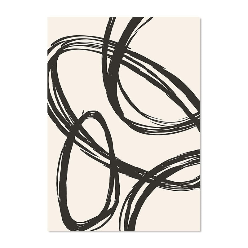 Minimalist Flowing Geometry Wall Art Fine Art Canvas Prints For Modern  Apartment Living Room