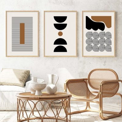 Minimalist Geometric Compositions Modern Abstract Wall Art For Bedroom