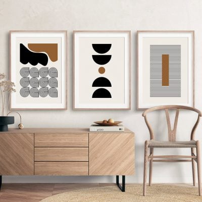 Minimalist Geometric Compositions Modern Abstract Wall Art For Bedroom