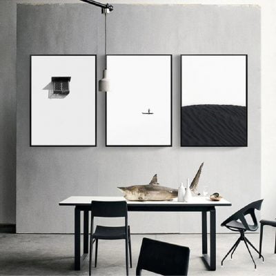 Minimalist Modern Abstract Architectural Wall Art Pictures For Living Room Home Office Decor