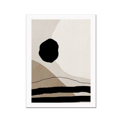 Minimalist Neutral Color Geomorphic Nordic Wall Art Fine Art Canvas Prints For Living Room