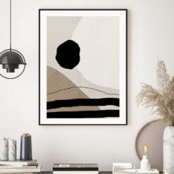 Minimalist Neutral Color Geomorphic Nordic Wall Art Fine Art Canvas Prints For Living Room