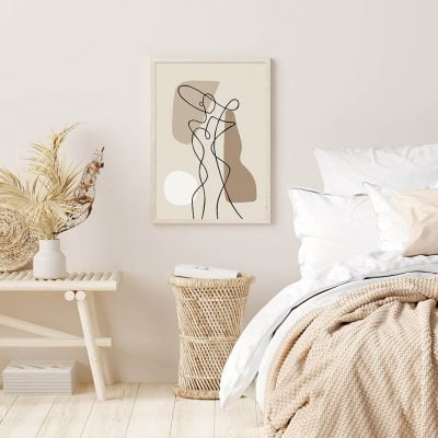 Modern Abstract Body Lines Fashion Wall Art For Bedroom Living Room Salon Art Decor