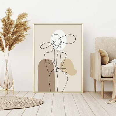 Modern Abstract Body Lines Fashion Wall Art For Bedroom Living Room Salon Art Decor