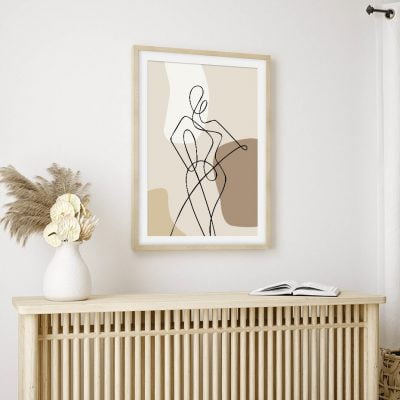 Modern Abstract Body Lines Fashion Wall Art For Bedroom Living Room Salon Art Decor