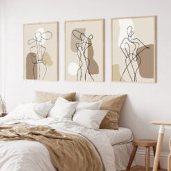 Modern Abstract Body Lines Fashion Wall Art For Bedroom Living Room Salon Art Decor