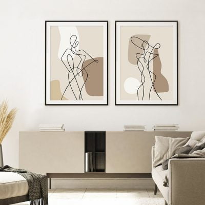 Modern Abstract Body Lines Fashion Wall Art For Bedroom Living Room Salon Art Decor