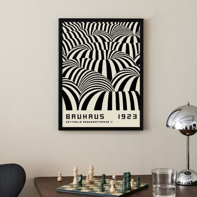 Modern Abstract Classic Bauhaus Exhibition Poster Wall Art Pictures For Home Office Decor