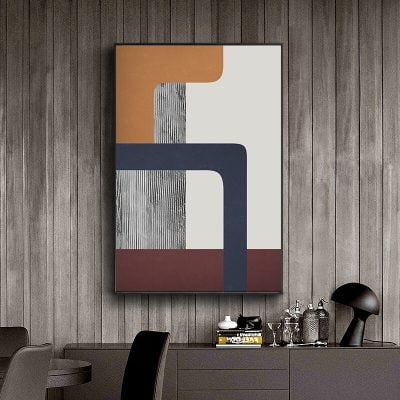 Modern Abstract Design Wall Art Color Block Pictures For Living Room Home Office Decor