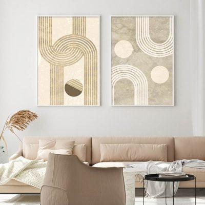 Modern Art Mid Century Style Line Art Wall Art Pictures For Bohemian Living Room