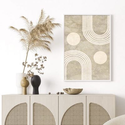 Modern Art Mid Century Style Line Art Wall Art Pictures For Bohemian Living Room