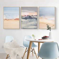 Modern Atmospheric Seascape Abstract Wall Art For Living Room Bedroom Art Decor