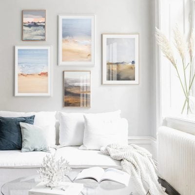 Modern Atmospheric Seascape Abstract Wall Art For Living Room Bedroom Art Decor