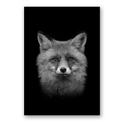 Modern Black & White Wildlife Wall Art Minimalist Nature Pictures For Home Office Interiors