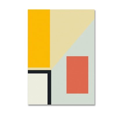 Modern Colorful Abstract Geometric Wall Art Pictures For Living Room Home Office Decor