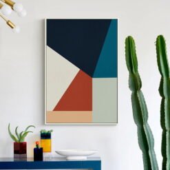 Modern Colorful Abstract Geometric Wall Art Pictures For Living Room Home Office Decor