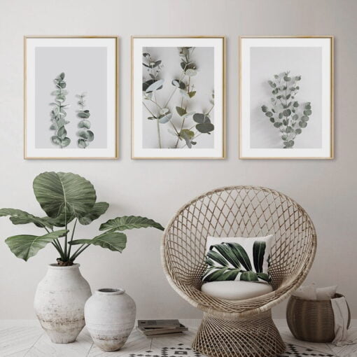 Modern Minimalist Scandinavian Botanical Wall Art Pictures For Living Room Wall Decor