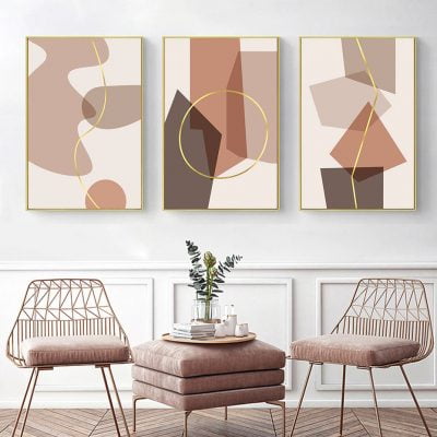 Modern Shades Of Beige Wall Art Abstract Pictures For Living Room Bedroom Art Decor