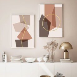 Modern Shades Of Beige Wall Art Abstract Pictures For Living Room Bedroom Art Decor
