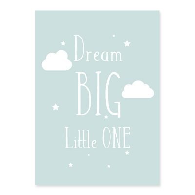 Moon Cloud Balloon Nordic Nursery Decor Dream Big Quote Pictures For Kid's Room