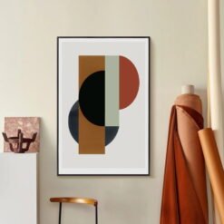 Neutral Colors Abstract Geometry Wall Art Nordic Pictures For Modern Home Office Interiors