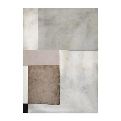 Neutral Colors Vintage Color Block Abstract Wall Art Pictures For Modern Apartment Decor