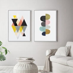 Nordic Abstract Elements Minimalist Wall Art For Home Office Scandinavian Interiors