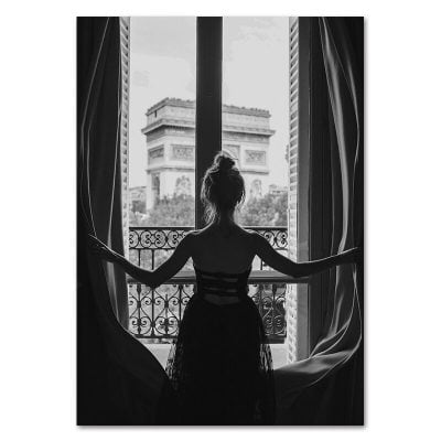 Paris Chic Black White Fashion Gallery Wall Art Pictures For Living Room Bedroom Art Decor