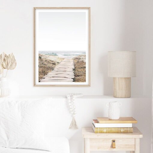 Path To The Beach Wall Art Fine Art Canvas Print Picture Of Calm For Living Room Decor