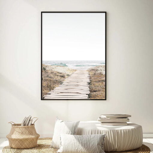 Path To The Beach Wall Art Fine Art Canvas Print Picture Of Calm For Living Room Decor