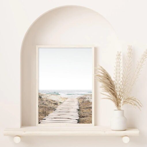 Path To The Beach Wall Art Fine Art Canvas Print Picture Of Calm For Living Room Decor