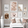 Peach Rose Bohemian Gallery Wall Art Fashion Pictures For Bedroom Living Room Decor