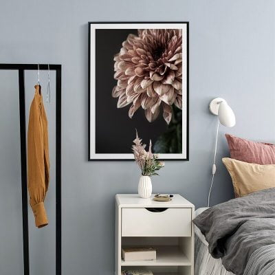 Pink Dahlia Pink Floral Wall Art Fine Art Canvas Prints Modern Botanical Pictures For Living Room