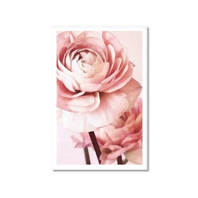 Pink Peony I Love You Modern Floral Wall Art Pictures For Living Room Bedroom Art Decor