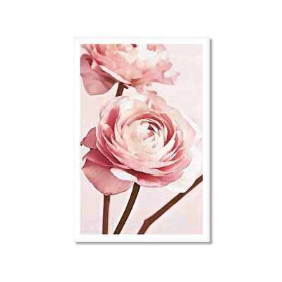 Pink Peony I Love You Modern Floral Wall Art Pictures For Living Room Bedroom Art Decor