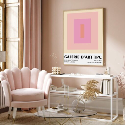 Pink Surrealism Classical Gallery Wall Art Fine Art Canvas Prints For Bedroom Living Room