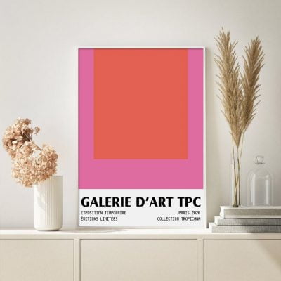 Pink Surrealism Classical Gallery Wall Art Fine Art Canvas Prints For Bedroom Living Room