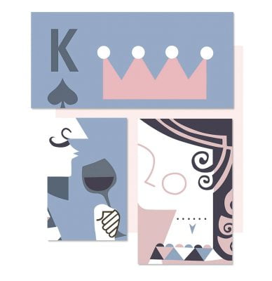 Poker King Queen Playing Cards Wall Art Modern Abstract Pictures For Dining Room Art Decor